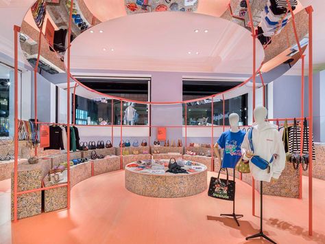 Modular Display System, Temporary Store, Modular Display, Australia House, Retail Concepts, Leather Scraps, Retail Interior, Circular Economy, Brand Experience