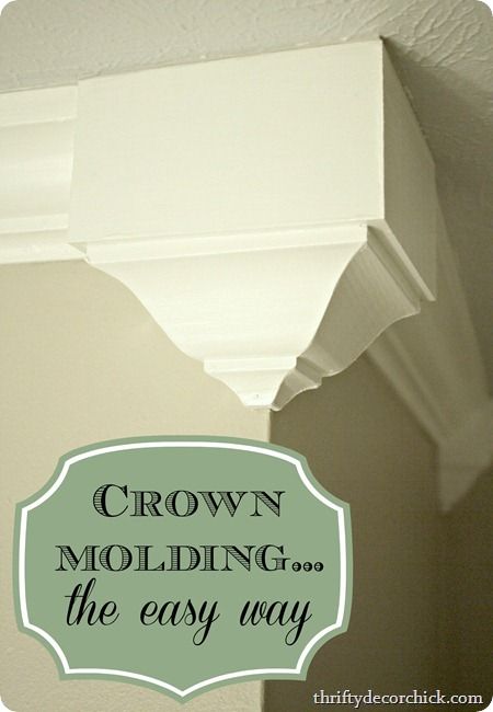 Easy crown molding in living room corners. Instant uplift and elegance for your home. Easy Crown Molding, Crown Moldings, Thrifty Decor Chick, Home Improvement Loans, Home Repairs, Crown Molding, Boho Home, Diy Home Improvement, Home Repair