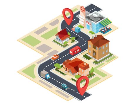 Route Map concept icon car illustrator isometric infographics design art vector illustration direction road navigation route map Road Map Design, Planning School, Arrow Illustration, Gps Vehicle Tracking, Vehicle Tracking System, Isometric Map, Gps Tracking System, Navigation Map, Map Icons