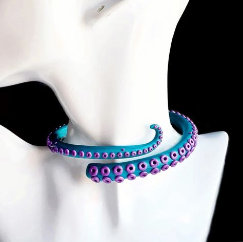 Tentacle Jewelry, Octopus Clothes, Choker Ideas, Octopus Tentacles, Headband Wigs, Dream Style, Fashionista Clothes, Choker Necklaces, Kraken