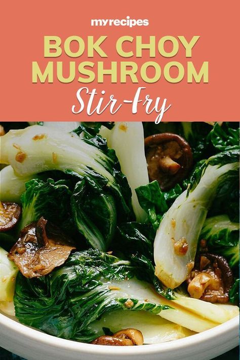 bok choy stir fry Book Choy, Mushroom Stir Fry, Pbs Food, Asian Foods, Veggie Side Dishes, Stir Fry Recipes, Asian Cooking, Veggie Dishes, Vegetable Side Dishes