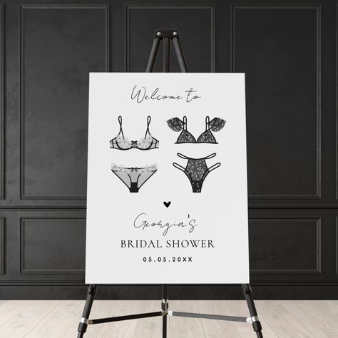 Bridal Shower Signage, Lingerie Bridal Shower, Calligraphy Signs, Lingerie Bridal, Bridal Shower Sign, Modern Heart, Lingerie Party, Bridal Shower Welcome Sign, Shower Welcome Sign