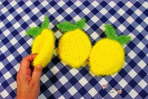 Scrubby Crochet Pattern, Scrubby Yarn Crochet Patterns, Scrubby Yarn Crochet, Mountain Crochet, Crochet Lemon, Scrubbies Crochet, Scrubbies Crochet Pattern, Scrubby Yarn, Crochet Scrubbies