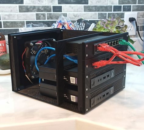 DIY Home Server Case by Fox50 - Thingiverse Home Server Rack, Home Server, Gaming Computer Setup, Portable Workbench, Home Lab, Drukarka 3d, Robotics Projects, Server Room, Custom Computer