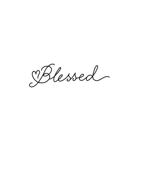 Blessing Tattoo Symbol, Blessed Tattoo For Women Forearm, Blessed Wrist Tattoos For Women, Side Wrist Tattoos For Women Words, Blessed Neck Tattoo For Women, Blessed Tattoos For Women, Tattoo Ideas Blessed, Small Back Shoulder Tattoos For Women, Blessed Tattoo Stencil