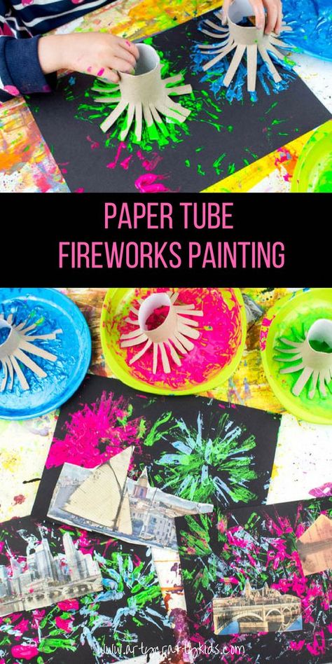 Bonfire Night Crafts, Fireworks Painting, Usa Crafts, Fireworks Craft For Kids, Firework Painting, Fireworks Craft, Fireworks Art, Fireworks Pictures, Eyfs Classroom