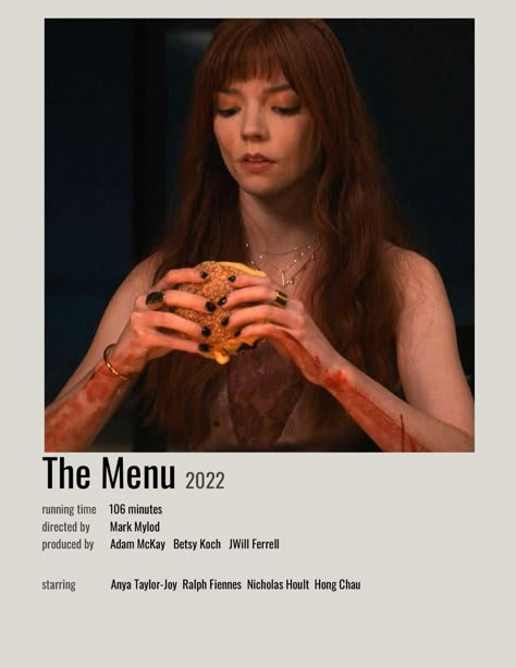 Anya Taylor Joy Movies, The Menu Movie, Polaroid Movie Poster, Movie Synopsis, Movies To Watch Teenagers, Most Paused Movie Scenes, Girly Movies, Tv Series To Watch, Film Posters Minimalist