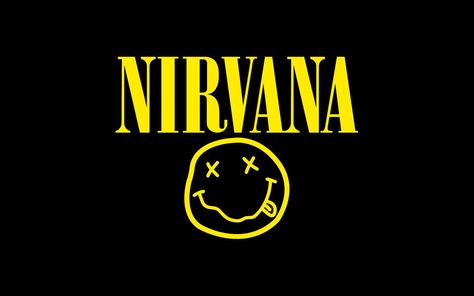 Nirvana logo Band (Music) #Nirvana #1080P #wallpaper #hdwallpaper #desktop Nirvana Wallpaper, Nirvana Logo, Nirvana, The Words, Smiley, Yellow, Black