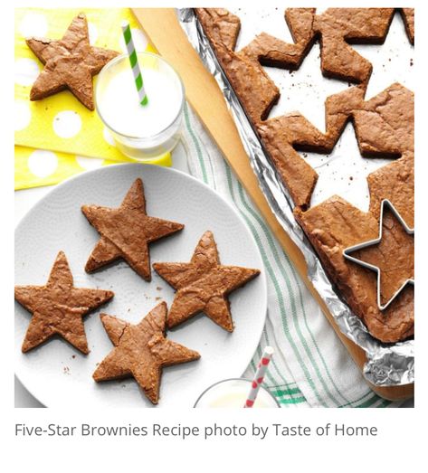 Star Brownies, Bar Treats, Pie Brownies, Blue Ribbon Recipes, Dwight Eisenhower, Patriotic Desserts, Food Cookies, Native Son, 4th Of July Desserts