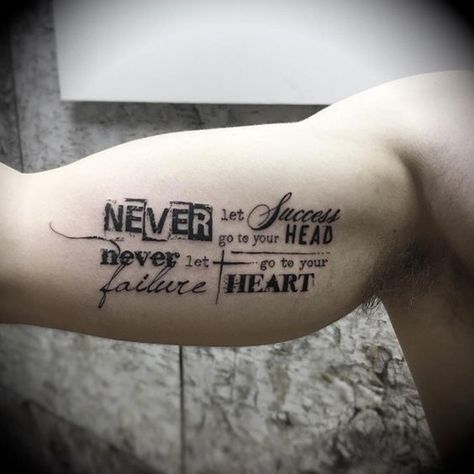 Tattoo Font For Men, Inspiring Quote Tattoos, Unique Tattoos For Men, Typography Tattoo, Inspiration Tattoos, Cool Tattoos For Guys, Tattoo Design Ideas, Unique Tattoo Designs, Professional Tattoo