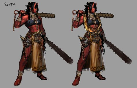 Oni Art, Oni Demon, Monster Concept Art, Samurai Art, Fantasy Warrior, Absinthe, Fantasy Rpg, The Vault, Female Character Design