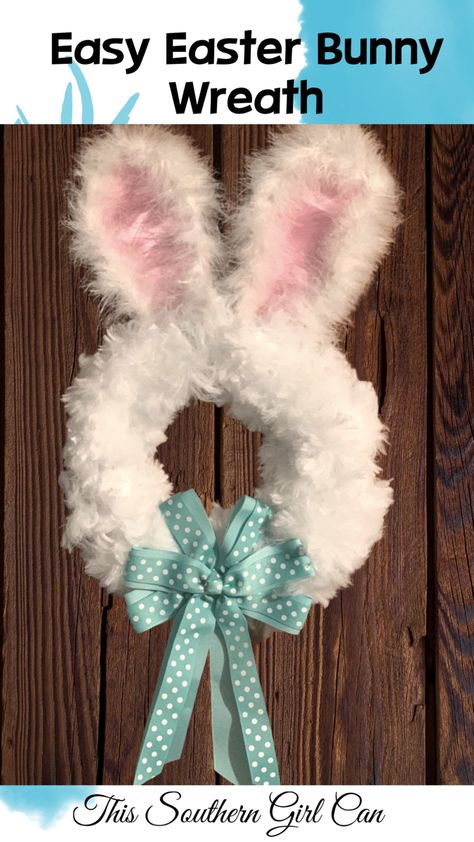 Easy Easter bunny wreath Wire Bunny Head Wreath, Easter Bunny Diy Crafts, Bunny Wreath Diy Dollar Stores, Bunny Wire Wreath Diy, Dollar Store Bunny Wreath, Dollar Tree Rabbit Wreath, Dollar Tree Bunny Wreath Diy, Wire Bunny Wreath, Bunny Head Wreath