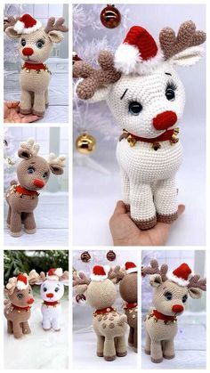 Deer Crochet, Crochet Toys Free Patterns, Christmas Crochet Patterns Free, Crochet Deer, Crochet Toys Free, Crochet Christmas Gifts, Crochet Xmas, Crochet Christmas Decorations, Crochet Animals Free Patterns