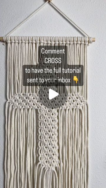 Macrame Cross Tutorial, Macrame Cross Wall Hanging, Cross Macrame, Macrame Cross, Cross Wall Hanging, Macrame Tutorials, Macrame Home Decor, Cross Wall, Fiber Artist