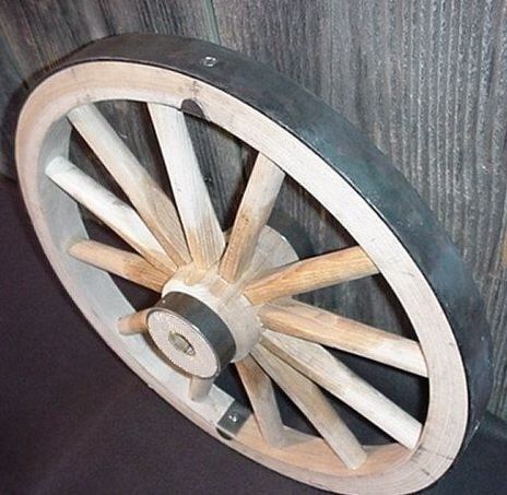 AMAZON $88 - Decorative - Wood Wagon Wheel - 30 Inch x 1 Inch Steam Bent Hickory Wagon Wheel with wooden hub Landscape Timber Crafts, Western Wagon, Wooden Wagon Wheels, Wood Wagon, Wheel Craft, Wheelbarrows, Wooden Wagon, Wooden Wheel, Statement Chandeliers