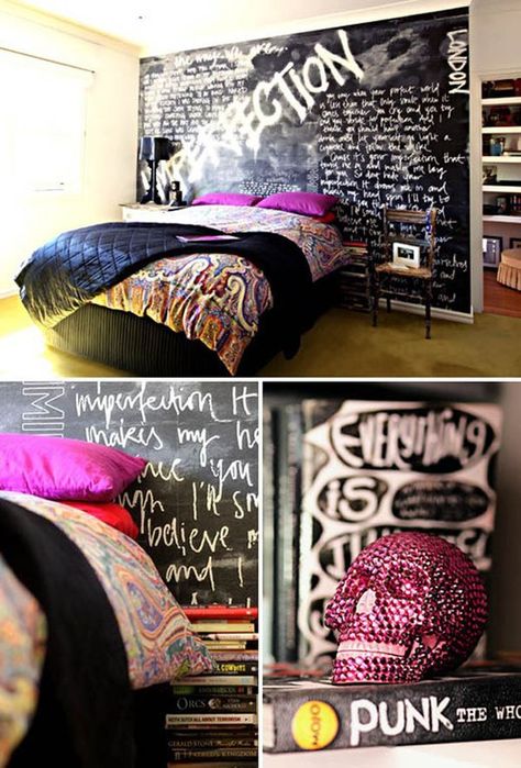 20 Punk Rock Bedroom Ideas | Home Design And Interior Punk Rock Bedroom Ideas, Rock Bedroom Ideas, Punk Rock Bedroom, Punk Bedroom, Rock Bedroom, Awesome Bedrooms, The Design Files, Teen Room