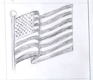 American Flag Drawing, Waving American Flag, American Flag Painting, Flag Drawing, Art Handouts, Art For Kids Hub, American Flag Art, Patriotic Art, Military Drawings