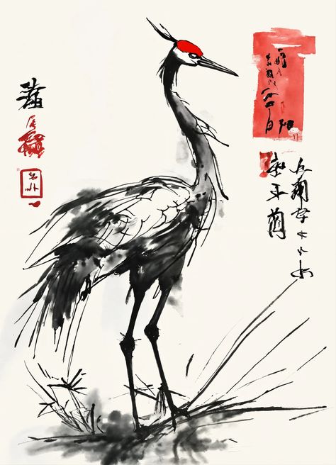 Black and Red Chinese Ink Crane - Whimsical Ink Art

Mesmerizing black and red Chinese ink crane sketch with a whimsical touch! 🖌️🖤❤️ #ChineseArt #InkArt #CranePainting #SketchArt #Whimsical Walter Crane Illustration, Crane Sketch, Japanese Crane Art, Crane Illustration, Chinese Crane, Lmk Oc, Crane Art, Walter Crane, Japanese Crane