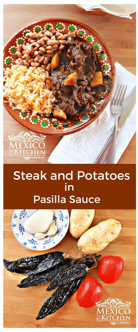 Patti Jinich Recipes, Steak With Potatoes, Meals Mexican, Mexican Food Recipes Beef, Steak And Potatoes, Recipe Beef, Best Mexican Recipes, Mexican Cooking, Hispanic Food