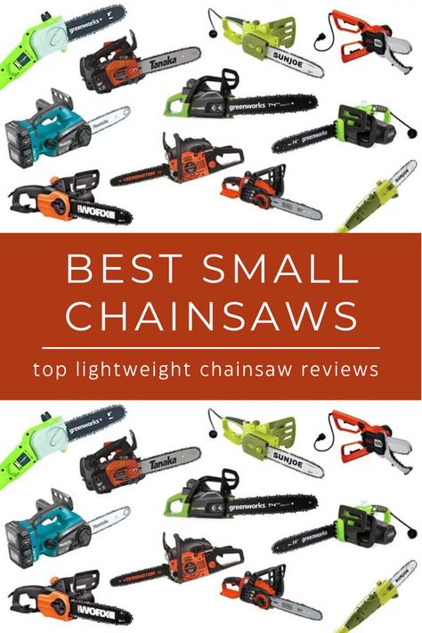 In this guide, I’m going to show you how to find the best small chainsaw for your needs. This advice also applies to anyone looking for the best lightweight chainsaw since those two things go hand in hand. These days, mini chainsaws come in a variety of types (gas, electric, and battery-powered) and it can be hard to know which one to choose. Small Chainsaw, Chainsaw Reviews, Battery Powered Chainsaw, Best Chainsaw, Gas Chainsaw, Mini Chainsaw, Electric Chainsaw, Pole Saw, Small Trees