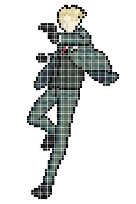 Anime Pixel Patterns for Perler Fuse Beads - Spy X Family - Loid Forger Perler Pattern, Beads Perler, Anime Pixel, Anime Spy X Family, Piskel Art, Hama Beads Design, Perler Crafts, Pixel Art Characters, Pixel Art Grid