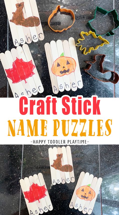 Pumpkin Name Puzzle Preschool, Pumpkin Name Puzzle, Puzzles For Preschoolers, Morning Centers, Puzzle Preschool, Easy Kid Activities, Play Based Learning Activities, Name Puzzle, Play Based