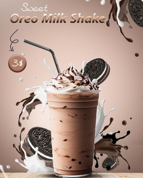 Milk Shake Oreo, Oreo Milk Shake, Oreo Milk, Oreo Shake, Promotion Ideas, Milk Shake, Oreo, Promotion, Milk