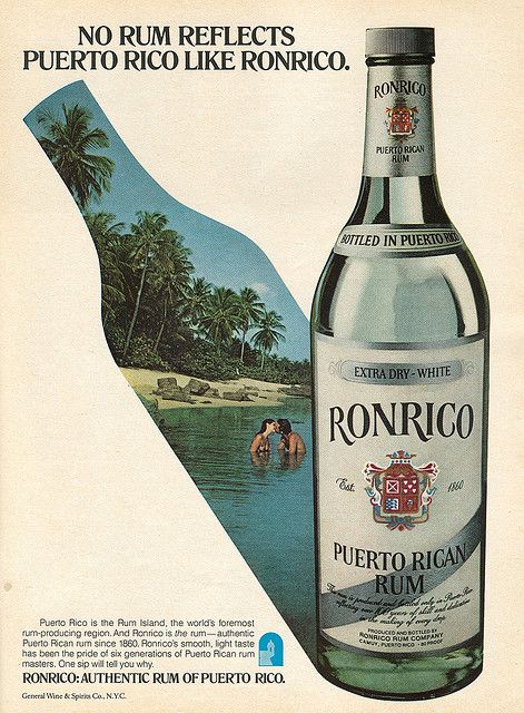 Ronrico - 1979 by rchappo2002, via Flickr Cutty Sark Whisky, Gallery Wall 8x10, Bar Gallery Wall, Beach In Puerto Rico, Cuervo Tequila, Cutty Sark, Food Graphic Design, Creative Ads, Print Ad