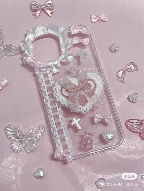 Diy Resin Phone Case, Decoden Case, Decoden Phone Case, Notebook Cover Design, Music On Spotify, Girly Phone Cases, Kawaii Phone Case, Accessories Pink, Pretty Phone Cases