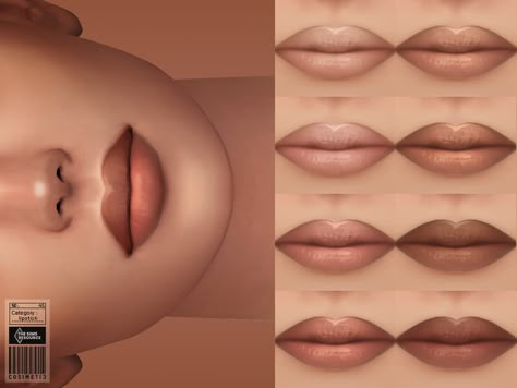 Lip Sims 4 Cc, Ts4 Cc Lips, Sims 4 Cc Lips Shape, Sims 4 Cc Eye Shape, Cosimetic's Sims 4, Cc Makeup, Sims Makeup, Sims 4 Nails, Sims 4 Makeup Cc