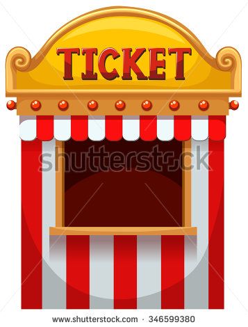 Ticket booth at the carnival illustration - stock vector Ticket Booth Carnival, Carnival Illustration, Tent Drawing, Carnival Classroom, Carnival Images, Slam Book, Children Library, Carnival Tent, Circus Tickets