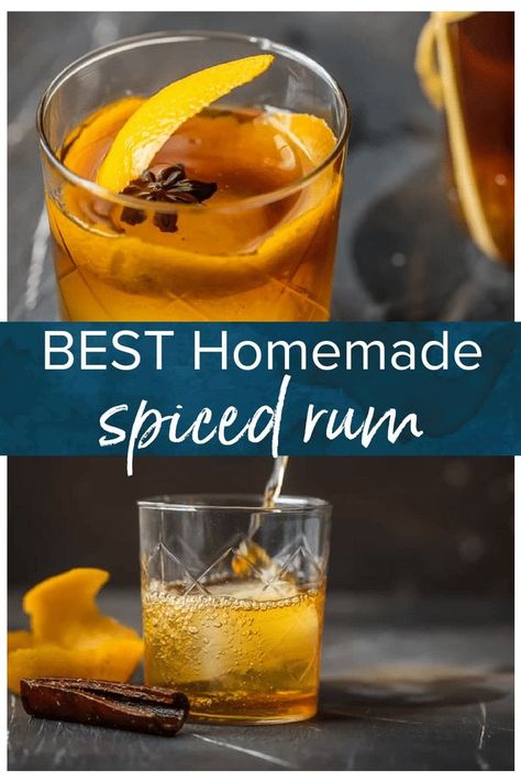 Malibu Mixed Drinks, Homemade Rum, Spiced Rum Recipes, Rum Drinks Recipes, Homemade Alcohol, Homemade Liquor, Liquor Recipes, Rum Recipes, The Cookie Rookie