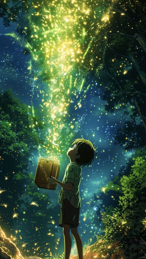 free wallpapers 4K fireworks, night sky, magic green lights for mobile and desktop Fireworks Night, Green Lights, Anime Animation, Flowers Photography Wallpaper, My Fantasy World, Top Anime, Illustration Art Drawing, Tv Animation, Japanese Animation