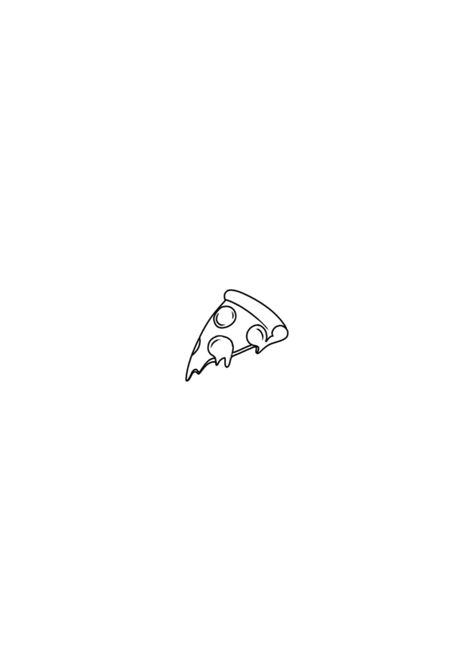 Minimalist Pizza Tattoo, Pizza Tattoo Minimalist, Tiny Drawing Ideas, Small Cute Drawings, Latin Tattoo, Pizza Tattoo, Tattoo Samples, Petit Tattoo, Hand And Finger Tattoos