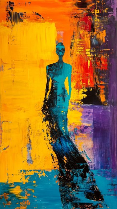 Figurative Art Woman, Street Art Ideas, Spatula Painting, Famous Abstract Artists, Abstract Figure Art, Urban Intervention, Abstract Art Images, Mixed Media Art Canvas, French Street