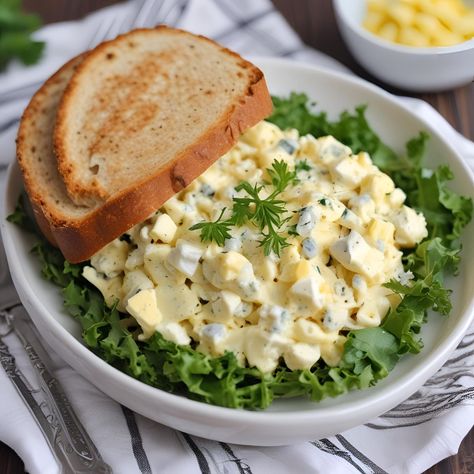 Southern Egg Salad Recipe Bbq Chicken Thighs Crockpot, Southern Egg Salad Recipe, Southern Egg Salad, Bbq Chicken Thighs, Protein Balls Recipes, Sandwich Fillings, Egg Salad Recipe, Bread Appetizers, Recipe Simple