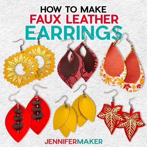 10 Fabulous (and Easy) DIY Earrings for Beginners Diy Earrings For Beginners, Easy Diy Earrings, Earrings Cricut, Diy Earrings Tutorial, Jennifer Maker, Cameo Crafts, Trending Crafts, Maker Ideas, Cozy Fall Decor