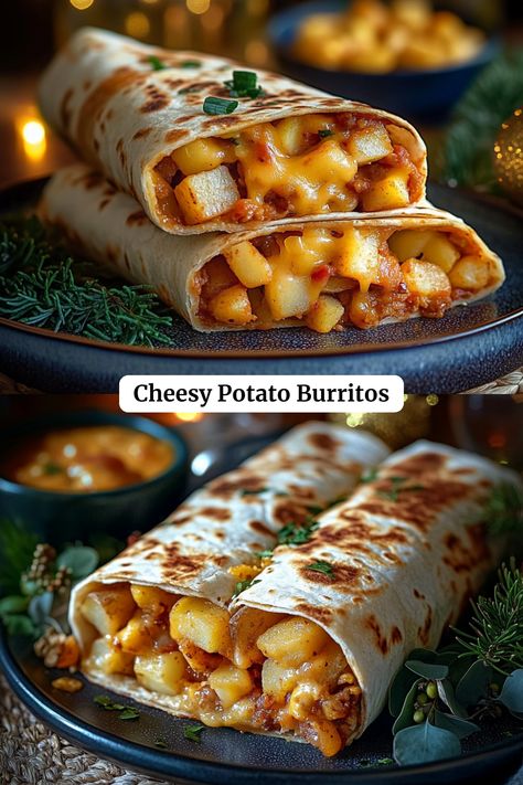 Satisfy your cravings with these Cheesy Potato Burritos! This comforting dish combines creamy potatoes and gooey cheese wrapped in a warm tortilla. Perfect for a quick weeknight meal or a delicious snack!
Ingredients: Mission Bbq Cheesy Potatoes, Potato Burrito Recipe, Potato Burritos, Potato Wrap, Creamy Burrito Casserole, Potato Burrito, Mission Bbq, Burrito Casserole, Creamy Potatoes