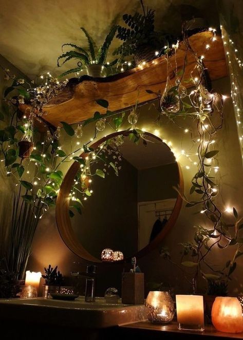 Fairy Wonderland, Mystical Fairy, Fairy Lights Decor, Fantasy Rooms, Boho Bathroom, Cute Bedroom Decor, Cozy Room Decor, Dream Room Inspiration, Room Makeover Bedroom