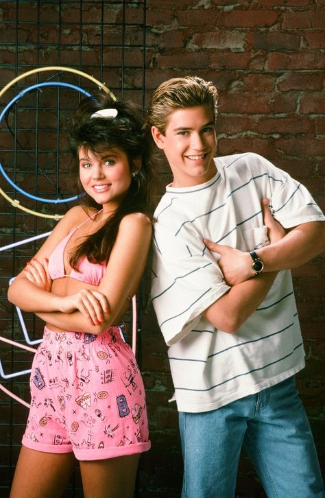 Zack & Kelly, Saved by the Bell Saved By The Bell Zack And Kelly, Kelly And Zack Costume, Zack And Kelly Saved By The Bell Halloween Costumes, Kelly Saved By The Bell, Saved By The Bell Costume, 80s Costume Men, 1980s Halloween Costume, Rad Outfits, Leslie And Ben