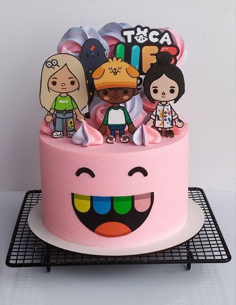 Tocaboca Birthday Party Ideas, Toca Life World Birthday Party, Toca Boca Cake Ideas, Toca World Cake, Toca Boca Birthday Cake, Toca Boca Birthday Party Ideas, Toca Life Cake, Toca Boca Cake, Toca Life Birthday Party