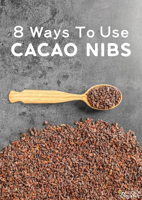 You've seen cacao nibs, maybe even smelled their delicious, chocolate-y scent, but do you know how to use them? These little nutritional powerhouses can add a boost of antioxidants to almost anything, especially sweet recipes. From more common uses, like adding to granola and trail mix, to lesser-known uses, like infusing cream and brewing them like coffee, here are 8 ways to use cacao nibs! Crio Bru, Cacao Nibs Recipes, Cacao Recipes, Homemade Trail Mix, Granola Recipe Homemade, Strawberry Spinach, Dried Berries, Dry Coconut, Cocoa Nibs