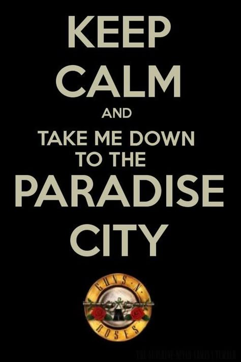 #GunsNRoses - Take Me Down To The Paradise City Muzică Rock, Dani California, Rock Band Posters, Quotes Music, Paradise City, White Poster, Axl Rose, Super Quotes, The Paradise