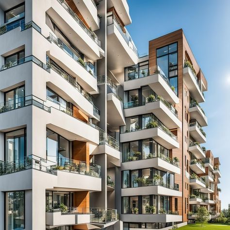 Photo modern luxury apartments exterior ... | Premium Photo #Freepik #photo Luxury Apartment Exterior, Luxury Apartments Exterior, Modern Luxury Apartment, Buildings Photos, Luxury Apartment Building, Apartment Designs, Apartments Exterior, Apartment Exterior, Luxury Apartment