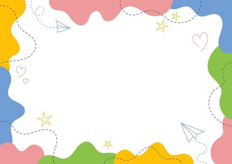 Kids Background Templates, Kids Background Wallpapers, Ppt Background For Kids, Powerpoint Background Design School, Cute Templates Background, Background Kids School, School Background Design, Cute Borders Designs, Childhood Background