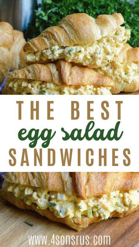 Eggs Cream Cheese, Classic Egg Salad Sandwich, The Best Egg Salad, Pork Picnic, Sandwich Egg, Egg Salad Recipe Easy, Classic Egg Salad Recipe, Food Sandwiches, Egg Salad Sandwich Recipe