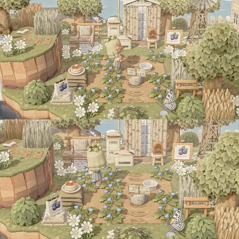 Blue Cottagecore, Happy Home Paradise, Cottagecore Animal Crossing, Animal Crossing Funny, Happy Home Designer, Inspiration Board Design, Animal Crossing Game, Happy Home, Animal Crossing