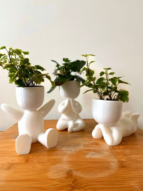 3d Tiskárna, Desk Planter, Planter Indoor, Engagement Party Gifts, Pottery Crafts, Cute Room Decor, Succulent Pots, Small Plants, Succulent Planter