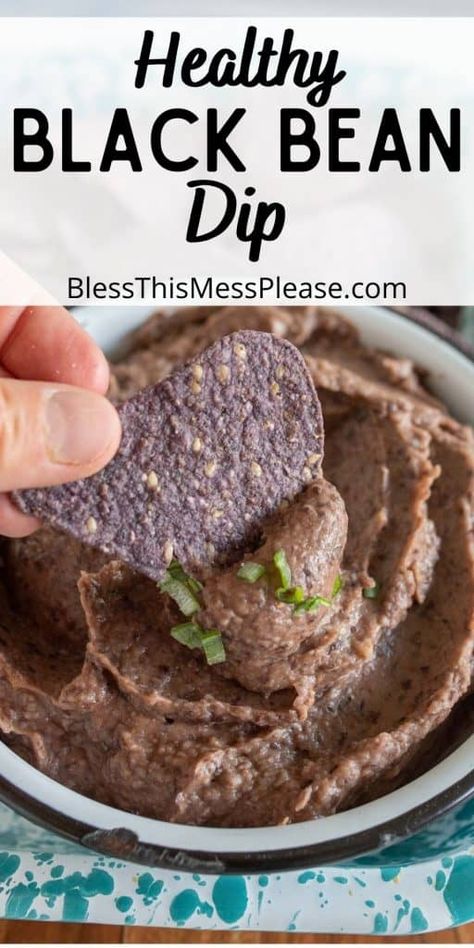 Black Bean Recipes Easy, Black Bean Refried Beans, Black Bean Dip Recipe, Refried Bean Dip, Refried Black Beans, Black Bean Hummus, Bean Dip Recipe, Bean Dip Recipes, Black Bean Dip