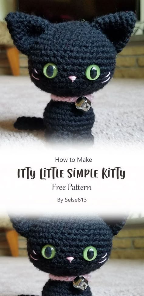 Crochet Cat Toys, Hello Kitty Crochet, Crochet Cat Pattern, Halloween Crochet Patterns, Crochet Animals Free Patterns, Crochet Hats Free Pattern, Crochet Amigurumi Free Patterns, Crochet Amigurumi Free, Fun Crochet Projects